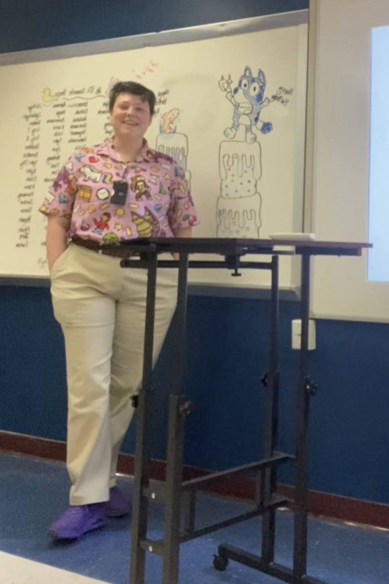 Kay Detrick presenting at a lecture